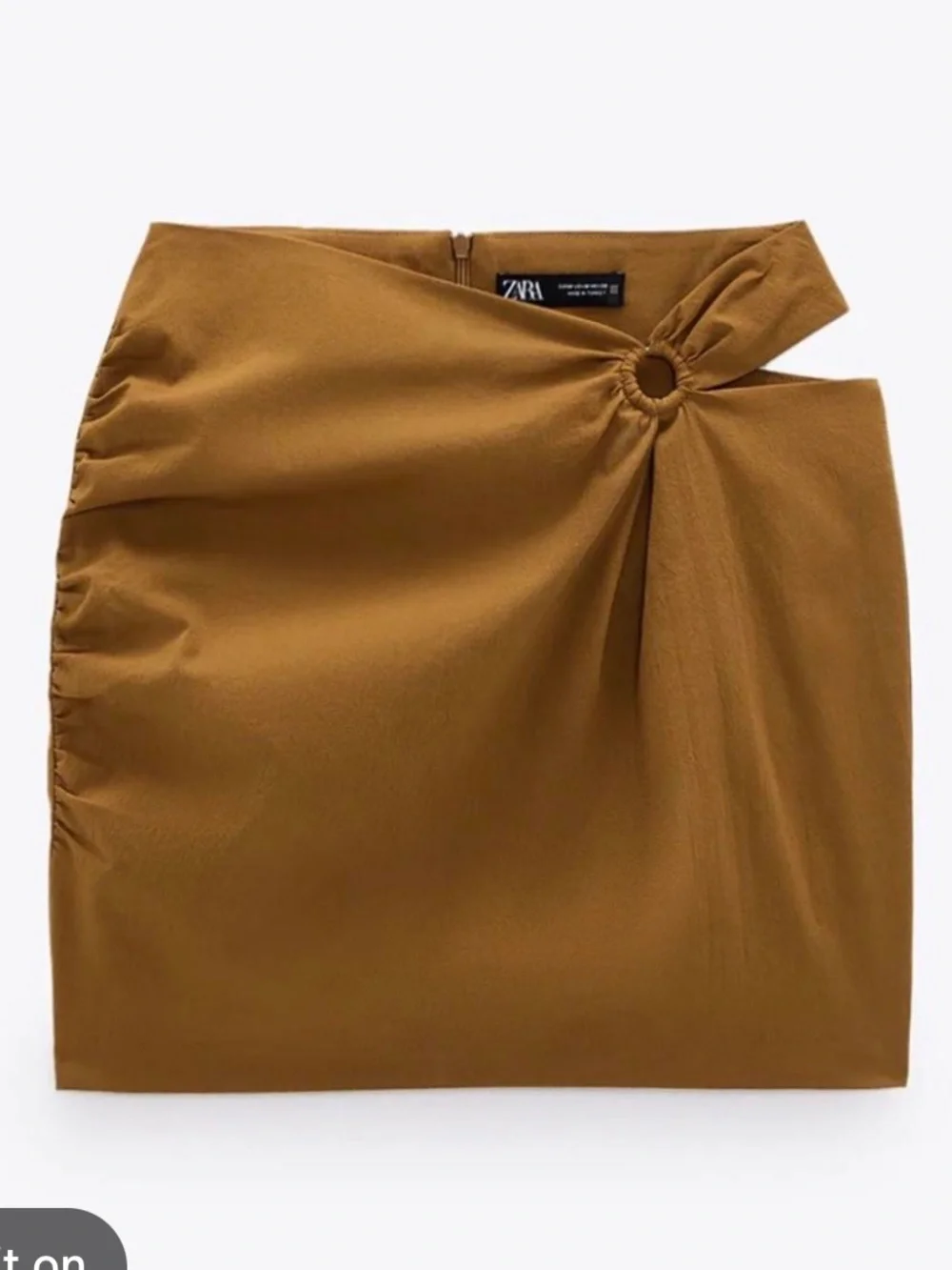 Zara brown mini skirt with hip cut out